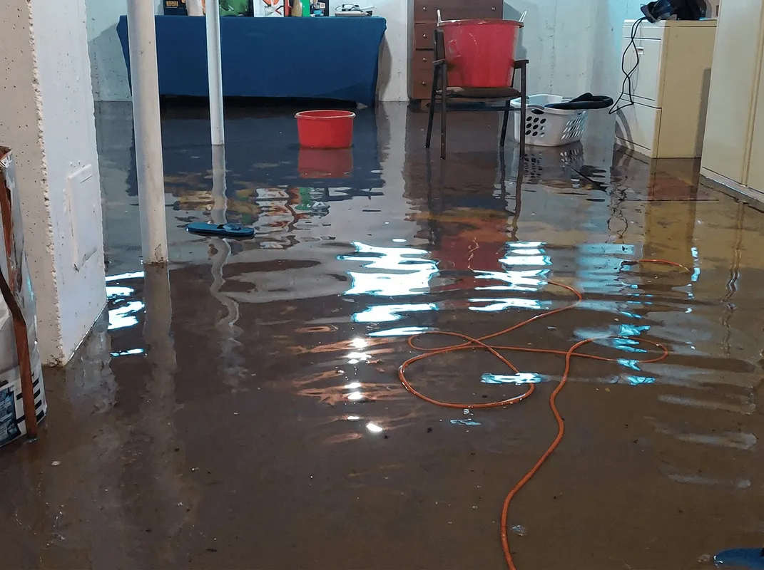 Basement with boiler, cabinets and washing machine completely flooded in Clearwater, FL